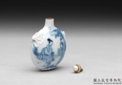 图片[2]-Underglaze-blue porcelain snuff bottle with a Romance of the Western Chamber design, Yongzheng reign（1723-1735）, Qing dynasty-China Archive